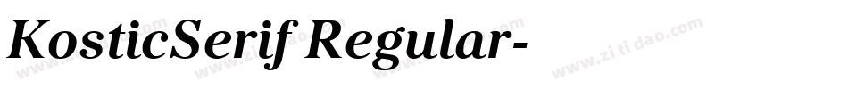KosticSerif Regular字体转换